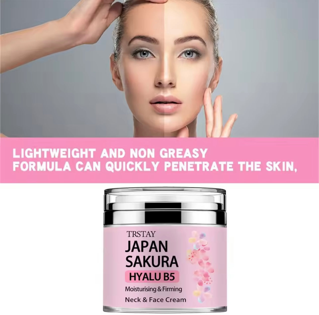 Crema sakura con acido ialuronico